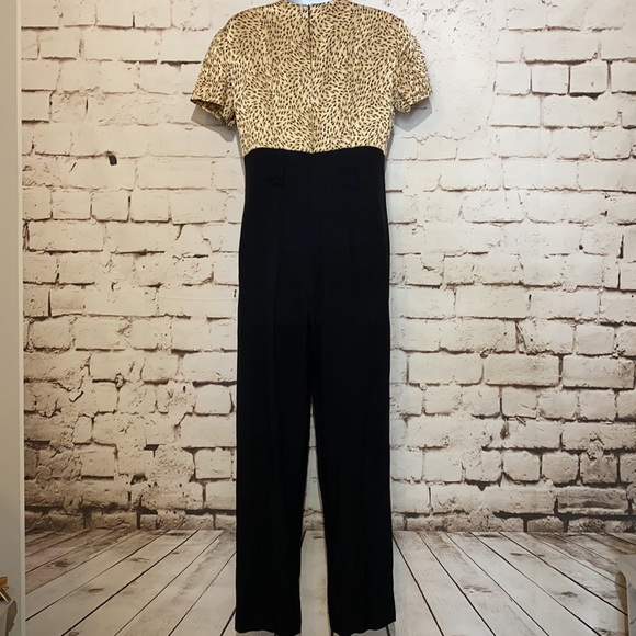 ✨VTG✨80’s Leopard Jumpsuit, Size 8 - Picture 4 of 6